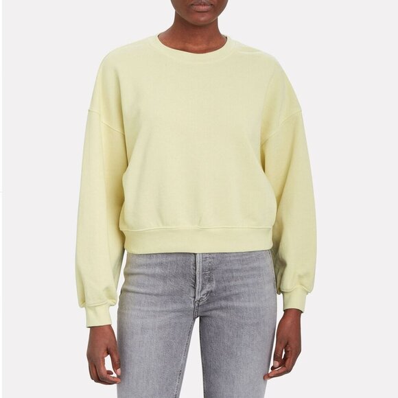 AGOLDE Balloon Sleeve Crewneck Sweatshirt Size Large - Picture 1 of 11